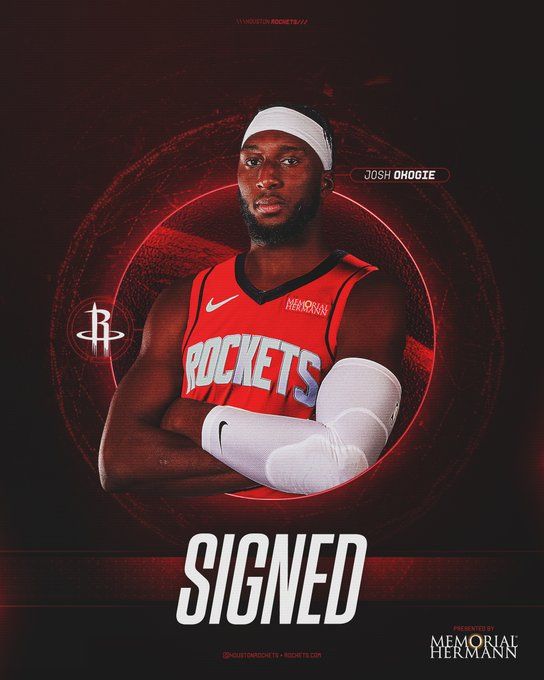 火箭官宣簽約奧科吉！10人臂展至少2米13 杜蘭特將率新陣容沖冠